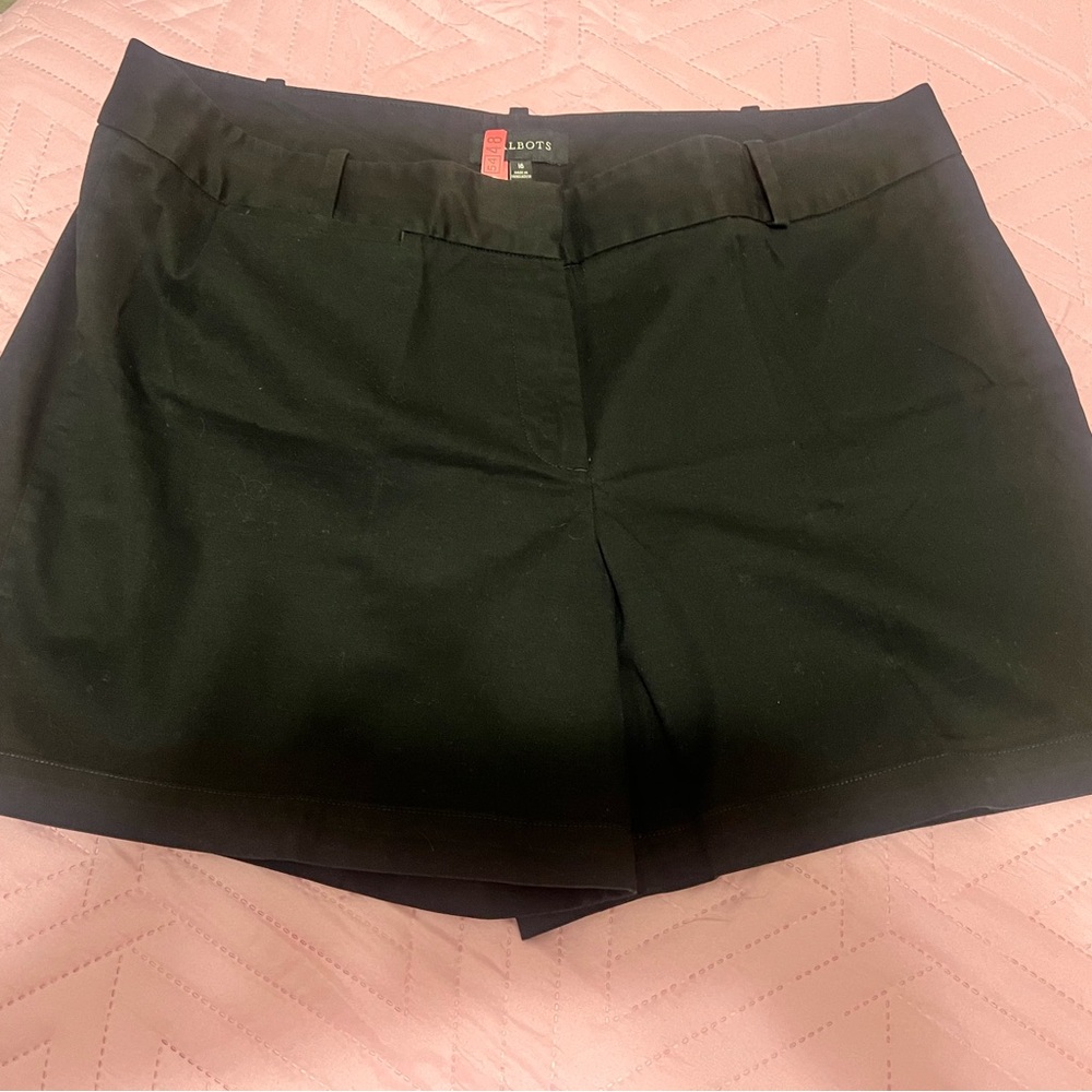 Talbots black shorts size 16